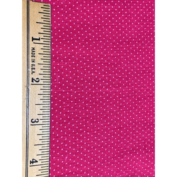 Red Polka Dot Cotton Fabric 1/2 Yards 44" Wide Quilting Sewing - Picture 7 of 10